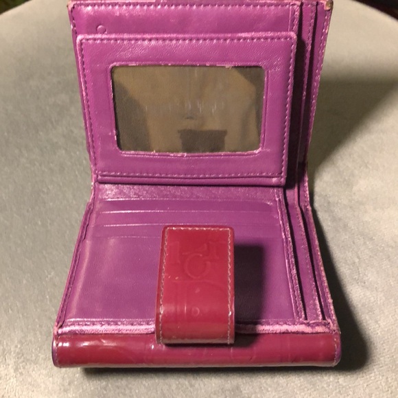Pre-loved Christian Dior Patent Leather Small Bi-fold Wallet In Purple - Picture 4 of 11